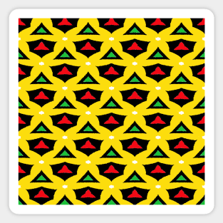 African Patterns with African Colors Sticker